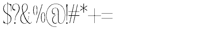 Enigera Thin Font OTHER CHARS