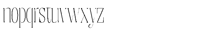 Enigera Thin Font LOWERCASE