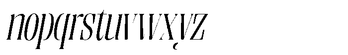 Enigera Variable Black Extra Condensed Italic Font LOWERCASE