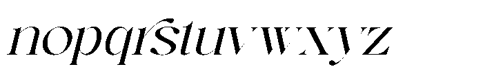 Enikra Italic Font LOWERCASE