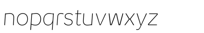 Enorm Ultra Light Oblique Font LOWERCASE