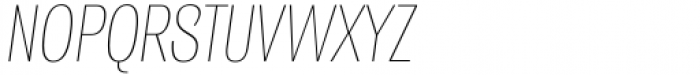 Enotria Condensed Thin Italic Font UPPERCASE