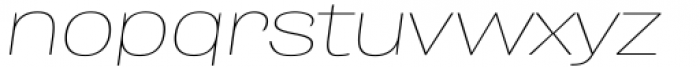 Enotria Expanded Thin Italic Font LOWERCASE