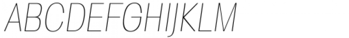 Enotria Narrow Thin Italic Font UPPERCASE