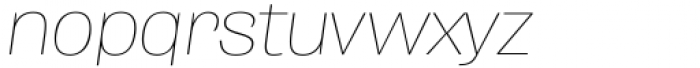 Enotria Thin Italic Font LOWERCASE