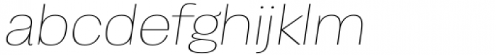 Enotria Wide Thin Italic Font LOWERCASE