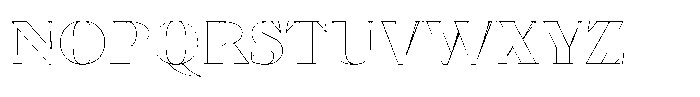 Ensaio Capitals Contour Font UPPERCASE
