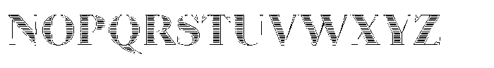 Ensaio Capitals Stripes Font LOWERCASE
