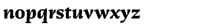 Ensaio Caption Heavy Italic Font LOWERCASE