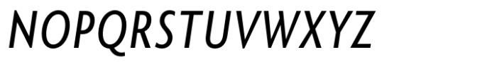 Entendre Regular Condensed Italic Font UPPERCASE