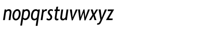 Entendre Regular Condensed Italic Font LOWERCASE