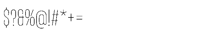 Entrofly Thin Font OTHER CHARS
