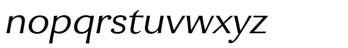 Enzia Extended Italic Font LOWERCASE