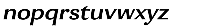 Enzia Extra Bold Extended Italic Font LOWERCASE