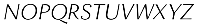 Enzia Extra Light Extended Italic Font UPPERCASE