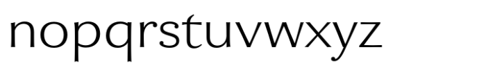 Enzia Extra Light Extended Font LOWERCASE