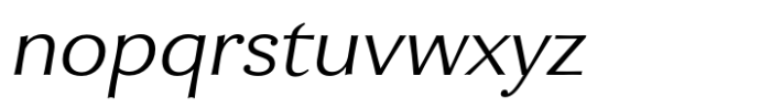 Enzia Light Extended Italic Font LOWERCASE