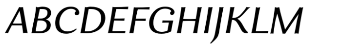 Enzia Medium Extended Italic Font UPPERCASE
