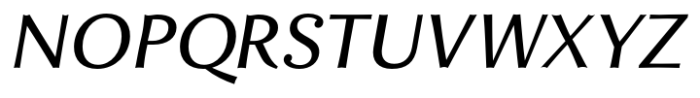 Enzia Medium Extended Italic Font UPPERCASE