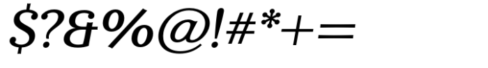 Enzia Semi Bold Extended Italic Font OTHER CHARS