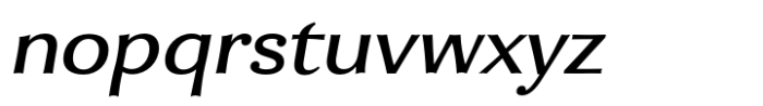 Enzia Semi Bold Extended Italic Font LOWERCASE