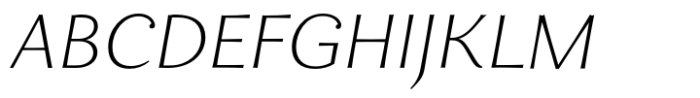 Enzia Thin Extended Italic Font UPPERCASE