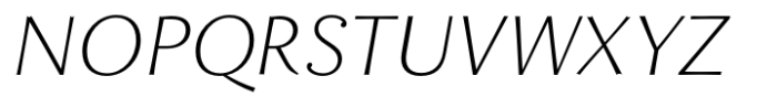 Enzia Thin Extended Italic Font UPPERCASE