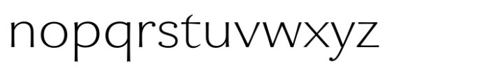 Enzia Thin Extended Font LOWERCASE
