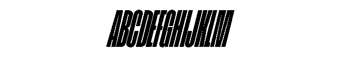 Enfilade16x BlackOblique Font UPPERCASE