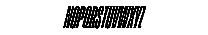 Enfilade16x BlackOblique Font UPPERCASE
