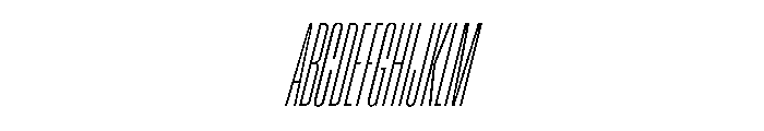 Enfilade16x HairlineOblique Font UPPERCASE