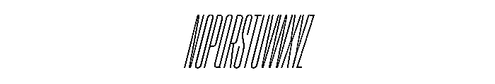 Enfilade16x HairlineOblique Font UPPERCASE