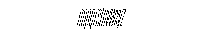 Enfilade16x HairlineOblique Font LOWERCASE