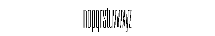 Enfilade16x Hairline Font LOWERCASE