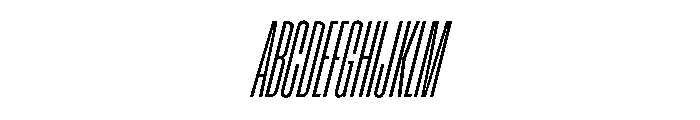 Enfilade16x LightOblique Font UPPERCASE