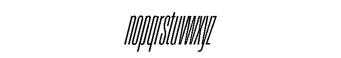 Enfilade16x LightOblique Font LOWERCASE