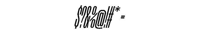 Enfilade16x RegularOblique Font OTHER CHARS