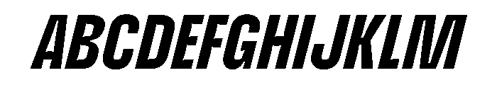 Enfilade1x BlackOblique Font UPPERCASE