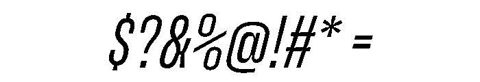 Enfilade1x HairlineOblique Font OTHER CHARS