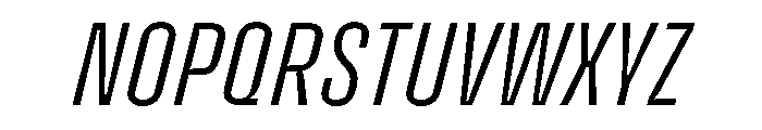 Enfilade1x HairlineOblique Font UPPERCASE