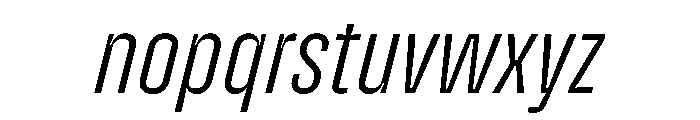Enfilade1x HairlineOblique Font LOWERCASE