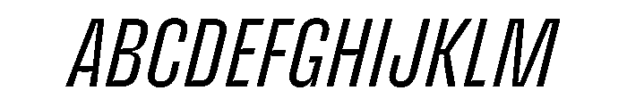 Enfilade1x LightOblique Font UPPERCASE
