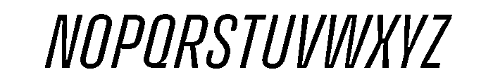 Enfilade1x LightOblique Font UPPERCASE