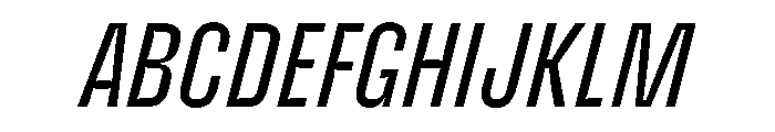 Enfilade1x RegularOblique Font UPPERCASE