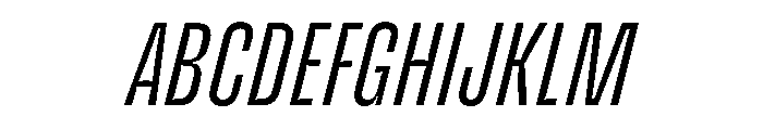 Enfilade2x HairlineOblique Font UPPERCASE