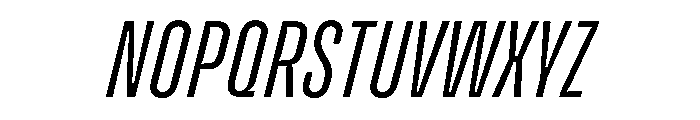 Enfilade2x HairlineOblique Font UPPERCASE