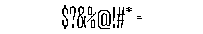 Enfilade4x Hairline Font OTHER CHARS