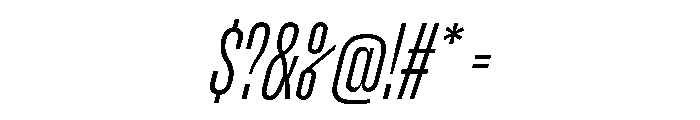Enfilade4x HairlineOblique Font OTHER CHARS
