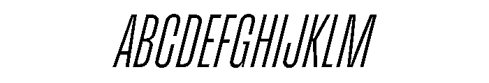 Enfilade4x HairlineOblique Font UPPERCASE