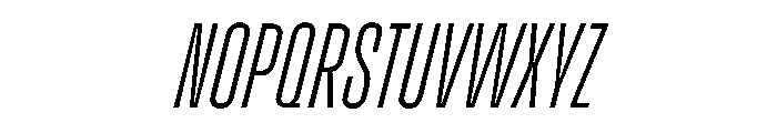 Enfilade4x HairlineOblique Font UPPERCASE